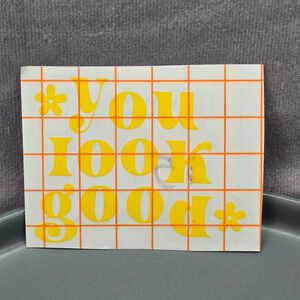 You Look Good Yellow Mirror‎ Decal Vinyl Stickers Peel and Stick Affirmation